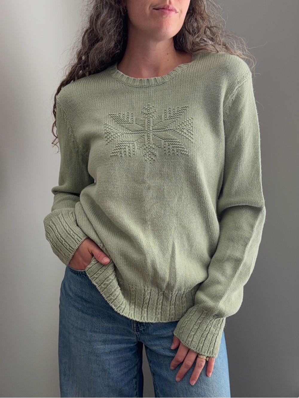 Vintage Van Heusen Green Crewneck Knit Sweater